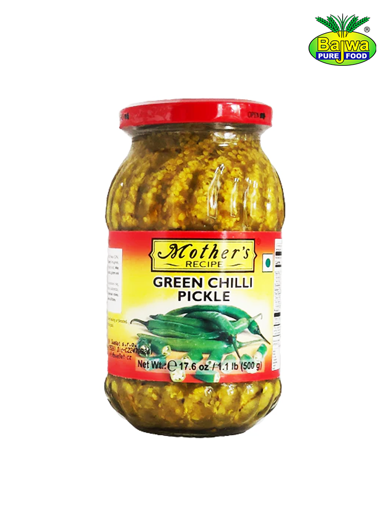 Mothers Green Chilli Pickle 500g